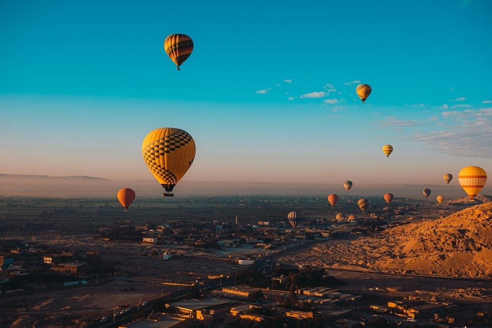 Hot-air ballooning over Luxor